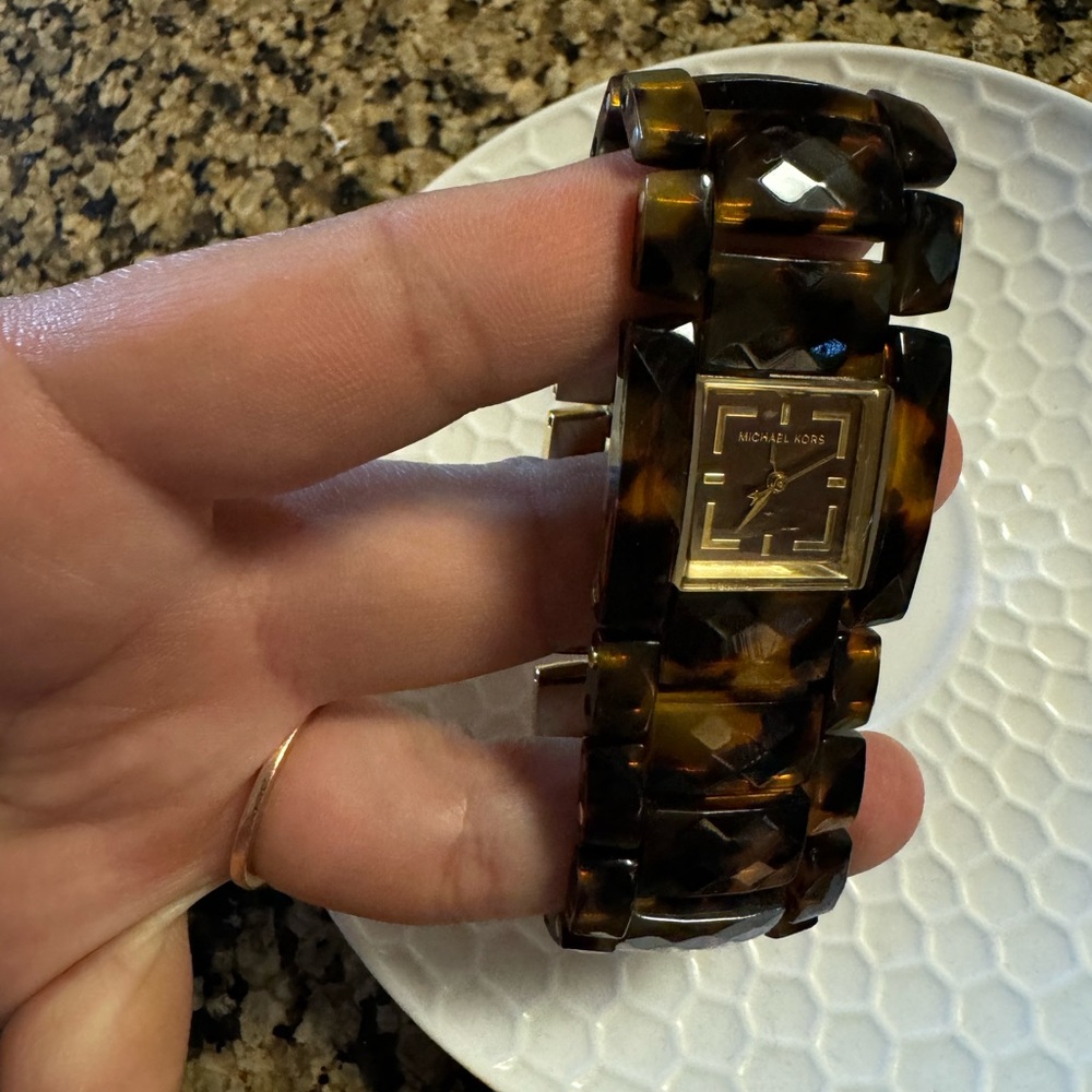 Michael Kors Tortoise Pattern Bracelet Watch